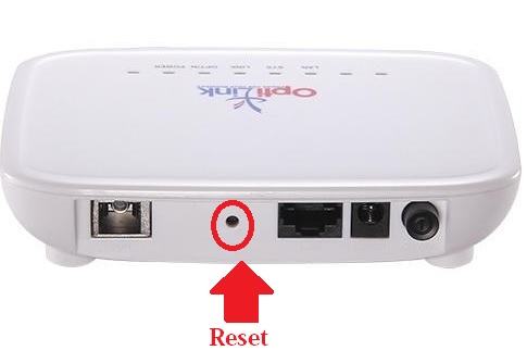 FTTH ONT RESET using button